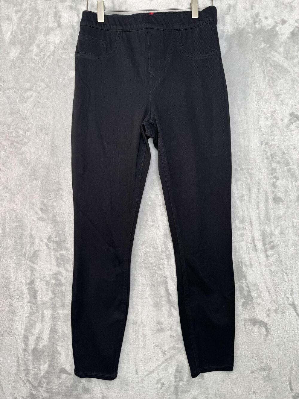 Spanx Leggings Womens Medium Black Pull On Skinny Stretch Pants Flat Front